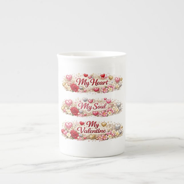 Tasse En Porcelaine Valentine Love, Romantic Gift (Devant)