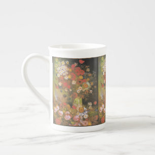Tasse En Porcelaine Van Gogh Peonies Vintages et chrysanthèmes