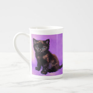 Tasse En Porcelaine Van Gogh Style Chat pourpre