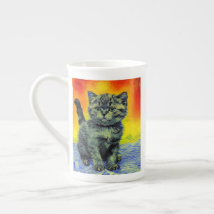 Tasse En Porcelaine Van Gogh Style Chat Sunset Beach