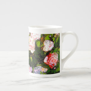 Tasse En Porcelaine Van Gogh Vie morte avec des roses roses roses