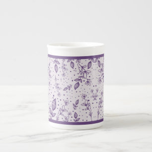 Tasse En Porcelaine Verdure dessinée à la main violette