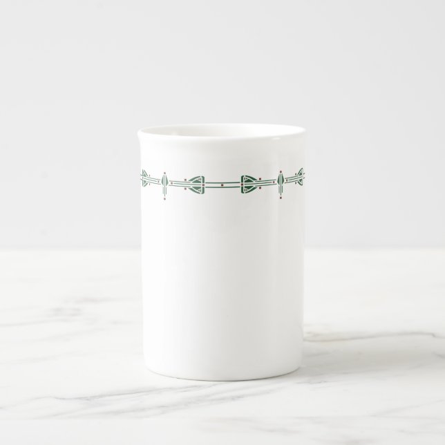 Tasse En Porcelaine Vert forêt de Dard (Devant)