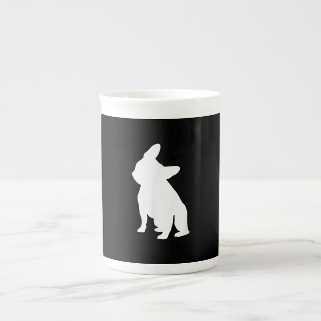 Tasse En Porcelaine Vêtements de Tête de Chien-taureau français, Tête  (Devant)