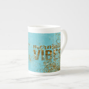 Tasse En Porcelaine Vibes de sirène - Typographie de la Parties scinti