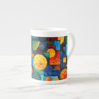 Tasse En Porcelaine Vibrant Dreams Geometry – Bold Modern Abstract Art