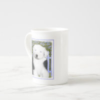 Vieux anglais Sheepdog Puppy Peinture - Chien Art