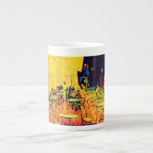 Tasse En Porcelaine Vincent Van Gogh - Terrasse de café la nuit Pop Ar