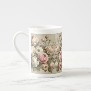 Tasse En Porcelaine Vintage anglais Rose Jardin Cottagecore Décor