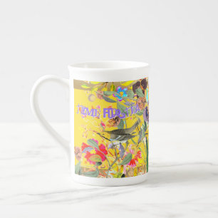 Tasse En Porcelaine Vintage Bohème Chongbirds Jaune