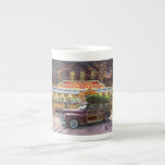 Tasse En Porcelaine Vintage Christmas Diner<br><div class="desc">Dîner de Noël vintage</div>