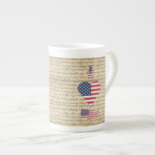 Tasse En Porcelaine VintageI coeur Amérique