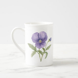 Tasse En Porcelaine Violets Février Fleur de naissance