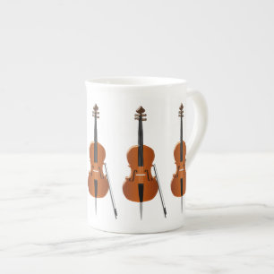 Tasse En Porcelaine Violoncelle