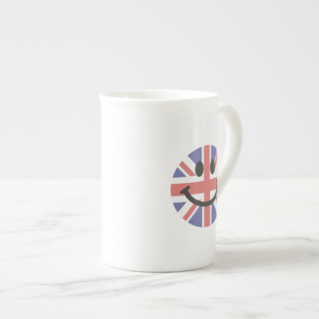 Tasse En Porcelaine Visage britannique de drapeau (Devant droit)