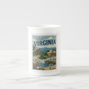Tasse En Porcelaine Visitez Virginia Travel Vintage