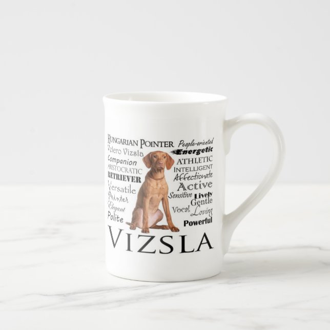 Tasse En Porcelaine Vizsla Traits Os Chine Musique (Droite)