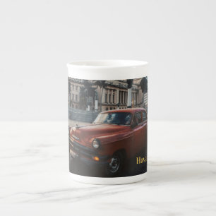 Tasse En Porcelaine Voiture Classique Vintage La Havane Cuba