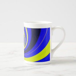 Tasse En Porcelaine Vortex bleu