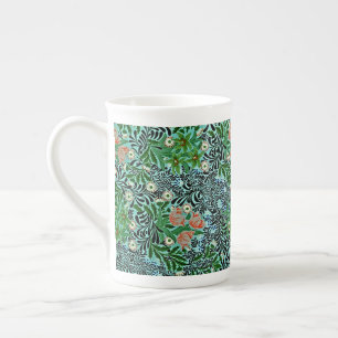 Tasse En Porcelaine William Morris Vintage motif floral rose vert