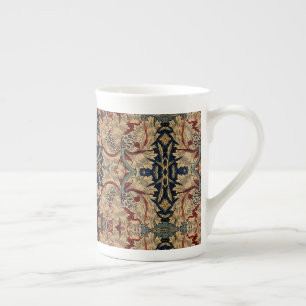 Tasse En Porcelaine William Morris Vintage motif floral rouge bleu