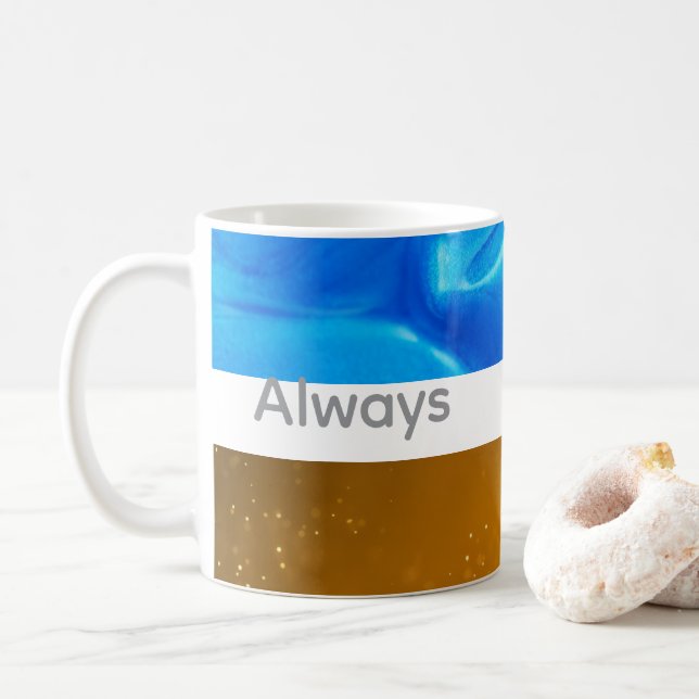 Tasse en satin gris avec définition de nom personn (Avec donut)