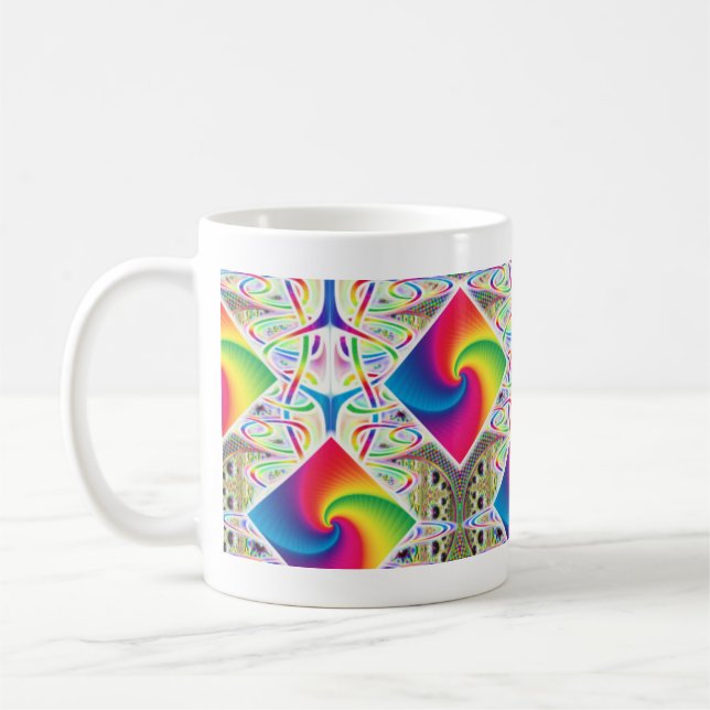 Tasse en spirale d'arc-en-ciel (Gauche)