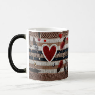 Tasse en tricot à coeur d'amour Boho et flèches à