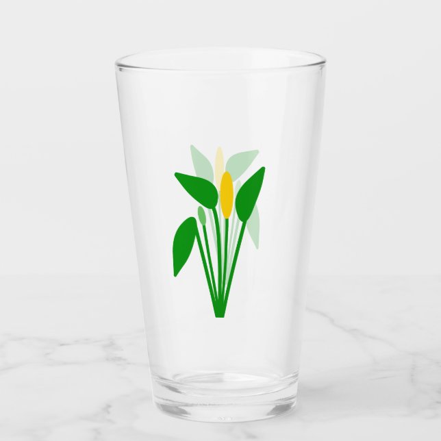 Tasse en verre Araceae (Devant)