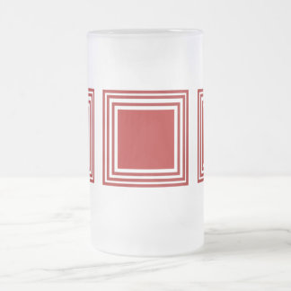 TASSE EN VERRE DE CARRÉ ROUGE