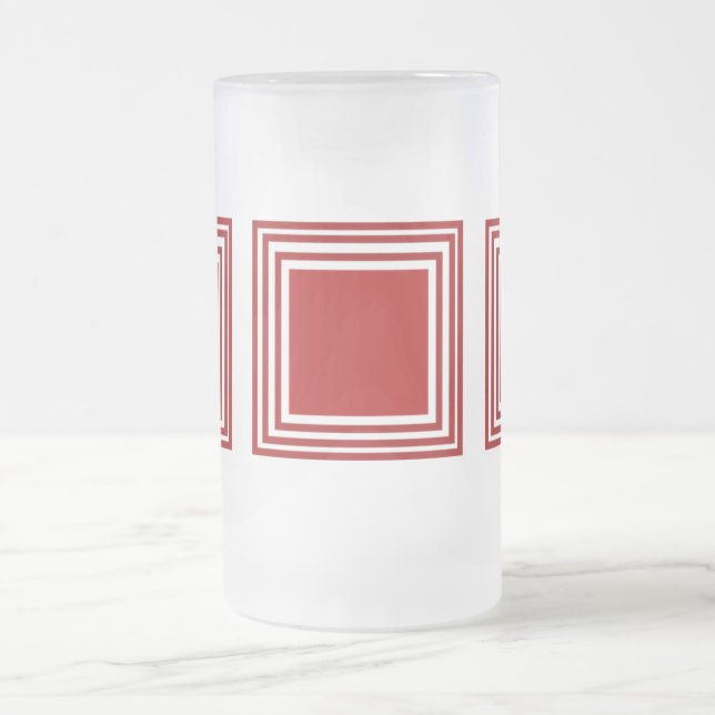 TASSE EN VERRE DE CARRÉ ROUGE (Centre)
