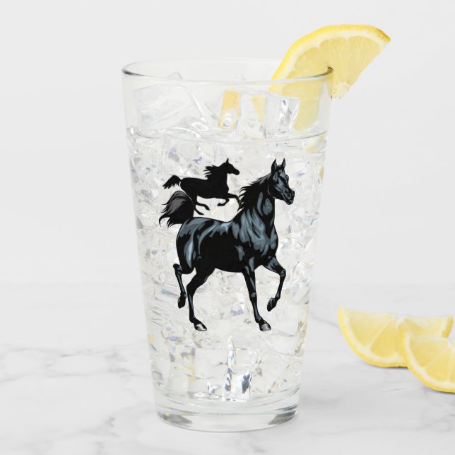 Tasse en verre de cheval (Dos glace)