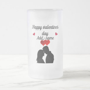 Tasse en verre de la Saint-Valentin personnalisée