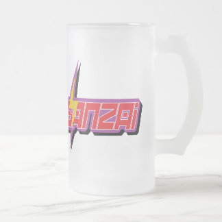 Tasse en verre de logo de Banzai
