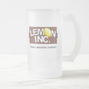 Tasse en verre de logo de Lemon Inc.
