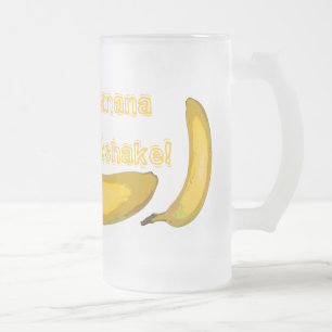 Tasse en verre de milkshake de banane d'art de