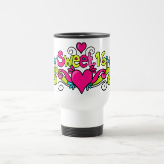 tasse en verre de partie de sweet sixteen