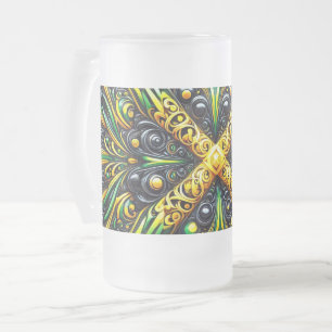 Tasse en verre dépoli avec design aux couleurs jam