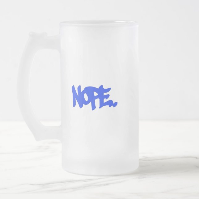 Tasse en verre dépoli "Nope" (Gauche)
