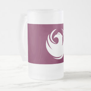 Tasse en verre givré avec le drapeau de la ville d