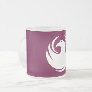Tasse en verre givré avec le drapeau de la ville d
