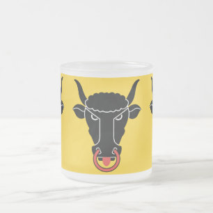 Tasse en verre givré avec le drapeau d'Uri, Suisse