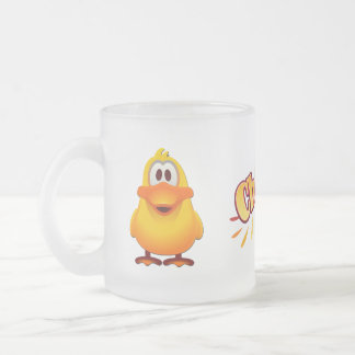 Tasse en verre givré de canard