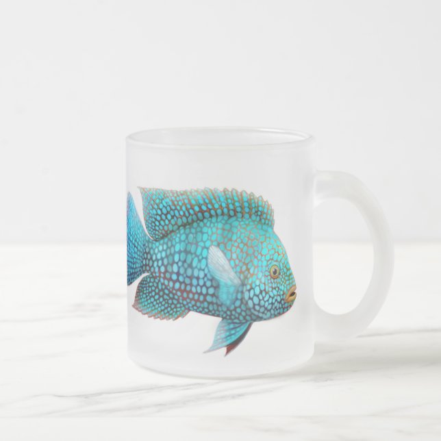Tasse en verre givré de Cichlid de Carpintis le (Droit)