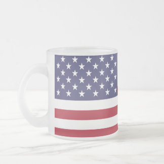 Tasse en verre givré de drapeau américain