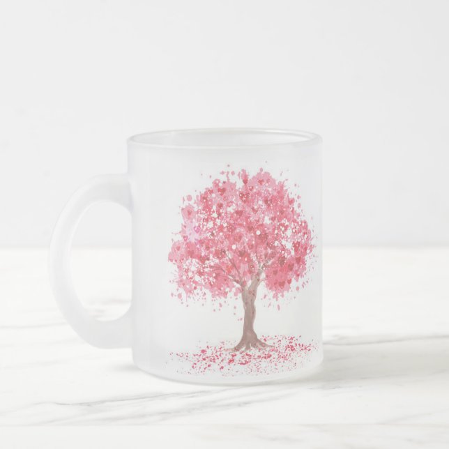 Tasse en verre givré de fleurs de cerisier (Gauche)