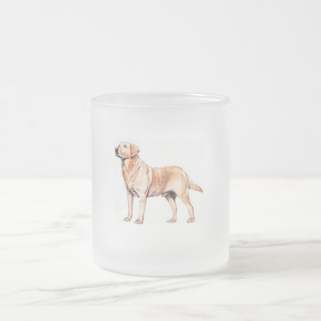 Tasse en verre givré de Labrador (Centre)