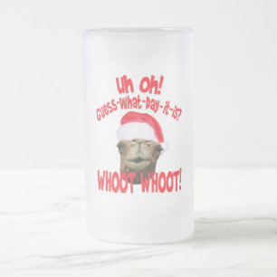 Tasse en verre givré de Noël de chameau de journ