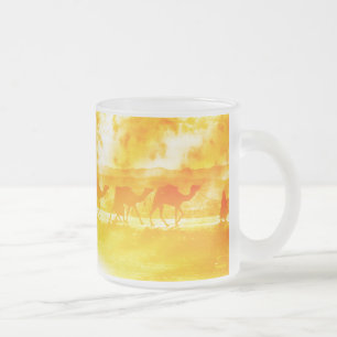 Tasse en verre givré de rayon de soleil de