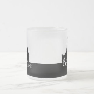 Tasse en verre givré de TuxedoTrio